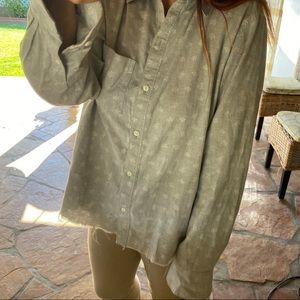 Current/Elliott gray white medium button down
